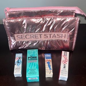 Bundle of Benefit Beauty Deluxe Samples With Metallic Bag 💖